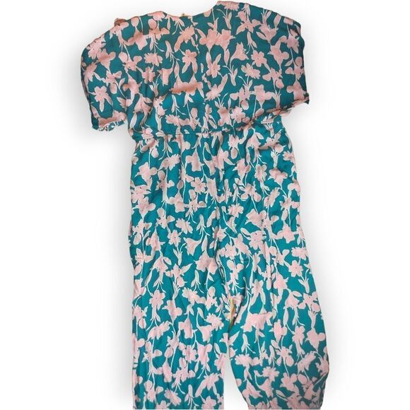 Eloquii Tropical Floral Wide Leg Jumpsuit 22 - Picture 11 of 16